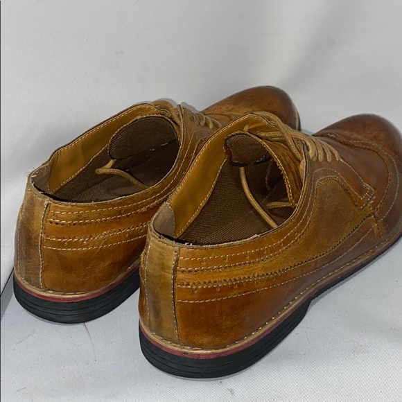 Phifa Light Brown Leather Oxfords Mens Size 11 - Picture 6 of 10